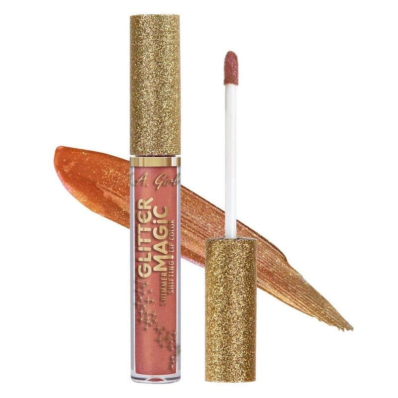 Lagirlcolors Glitter Magic Shimmer Champagne Fizz LA Girl Glitter Magic Shimmer Shifting Lip Color